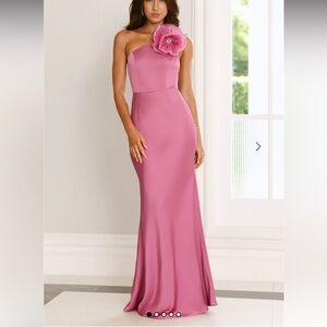 NEW Hello Molly Pink One Shoulder Dress